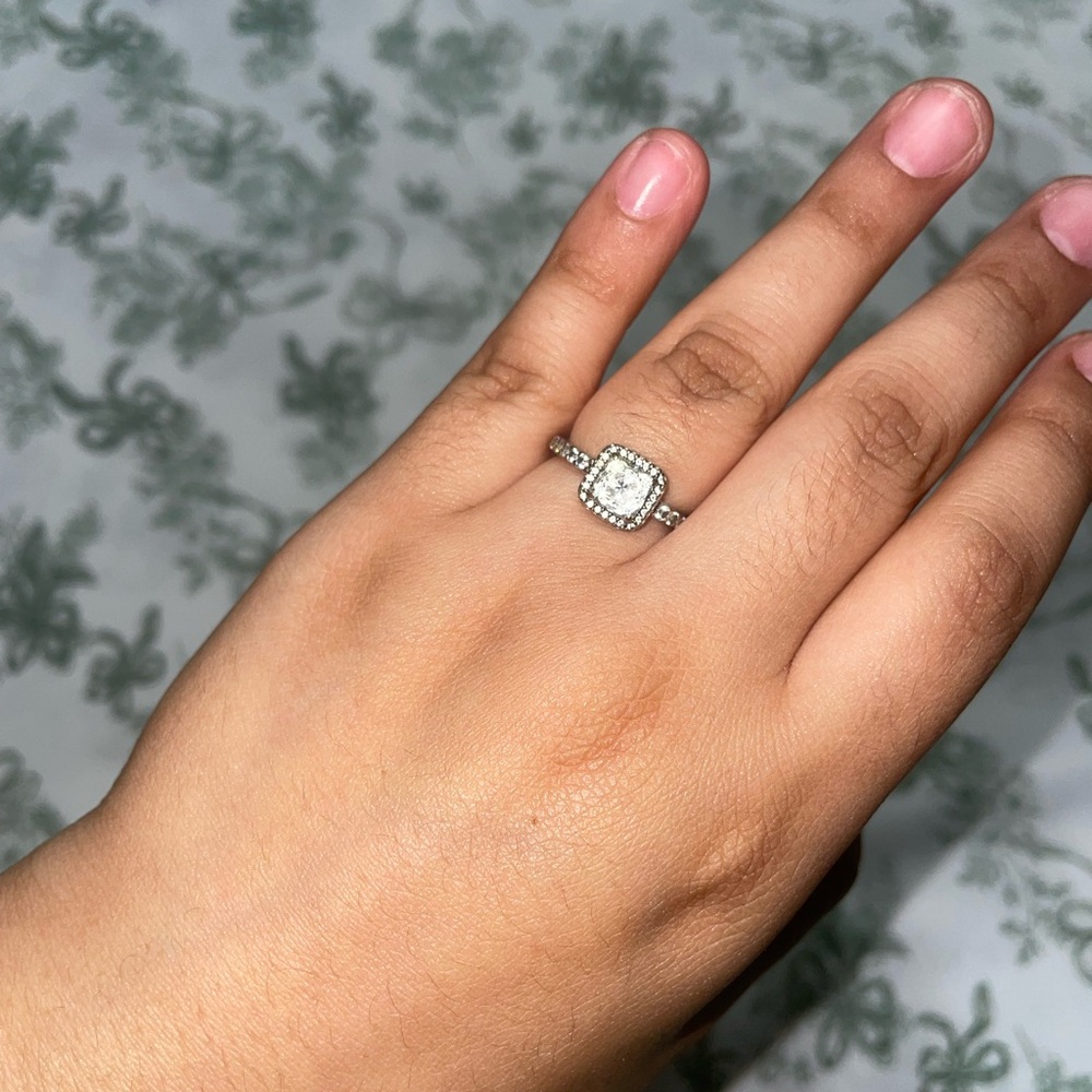 Pandora Sterling Silver Solitaire Ring - image 1